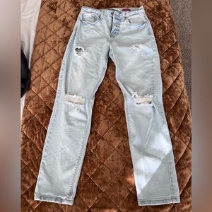 Celebrity Pink Iconic distressed faded blue jeans